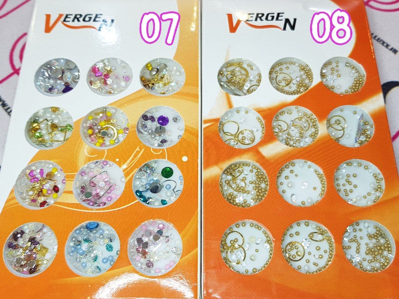 نگین دیزاین ناخن ورژن VERGEN مدل پکی مجموعه 12 تایی — تصویر ۵
