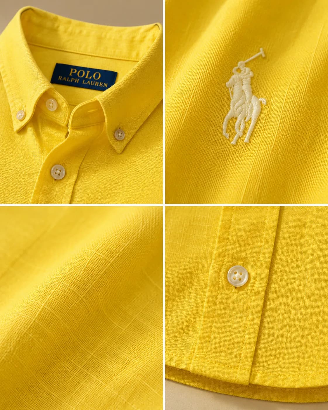 پیراهن 040202 POLO زرد — تصویر ۲