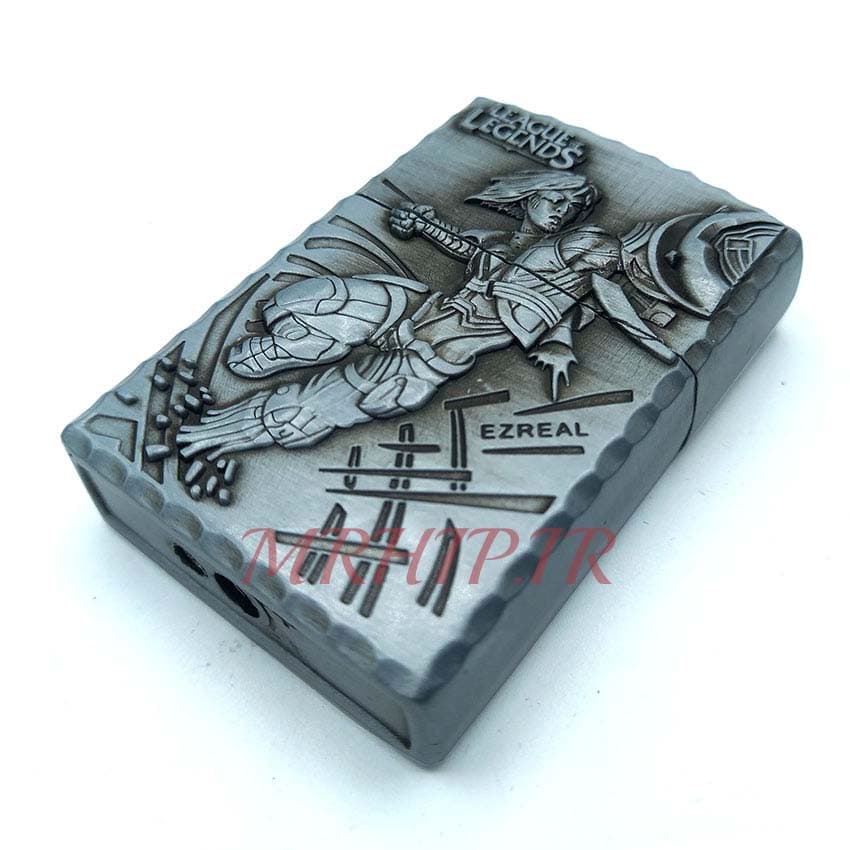 فندک گازی طرح EZREAL نقره ای کدa120266