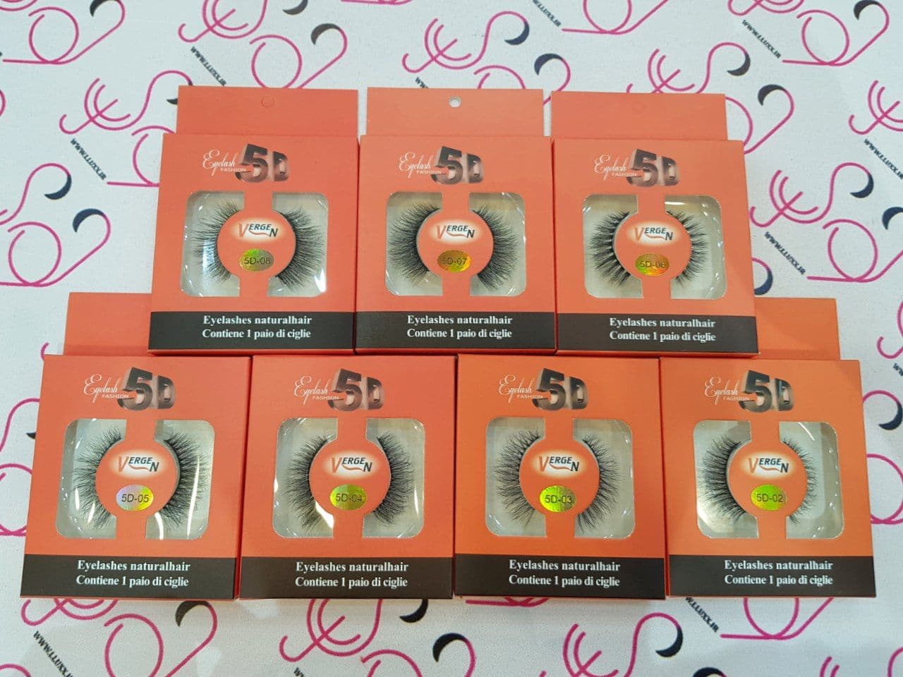 مژه مصنوعی چشم ورژن VERGEN مدل E114 پنج بعدی 5D