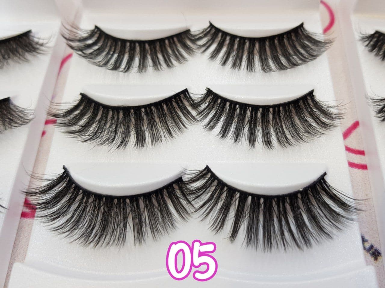 پک مژه چشم ورژن VERGEN مدل E117 پنج بعدی 5D دست ساز مجموعه سه جفتی — تصویر ۵