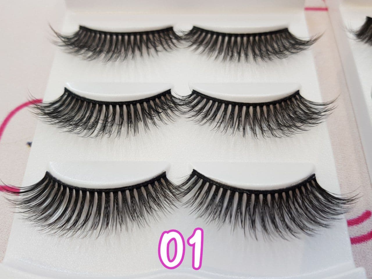 پک مژه چشم ورژن VERGEN مدل E117 پنج بعدی 5D دست ساز مجموعه سه جفتی — تصویر ۲
