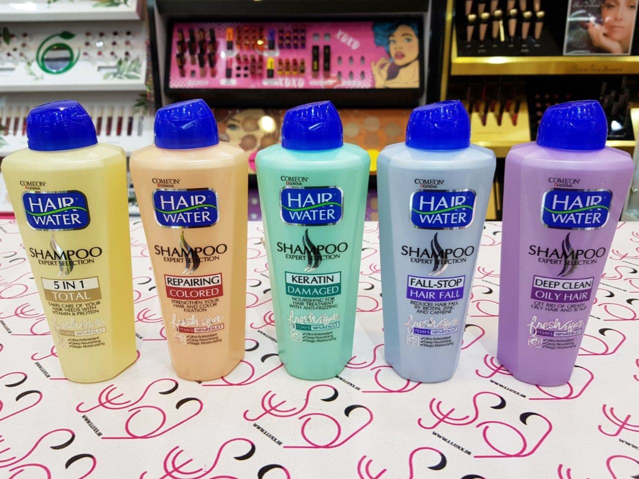 شامپو بدون سولفات کامان COMEON مدل هیر واتر Hair Water حجم 400 میلی لیتر