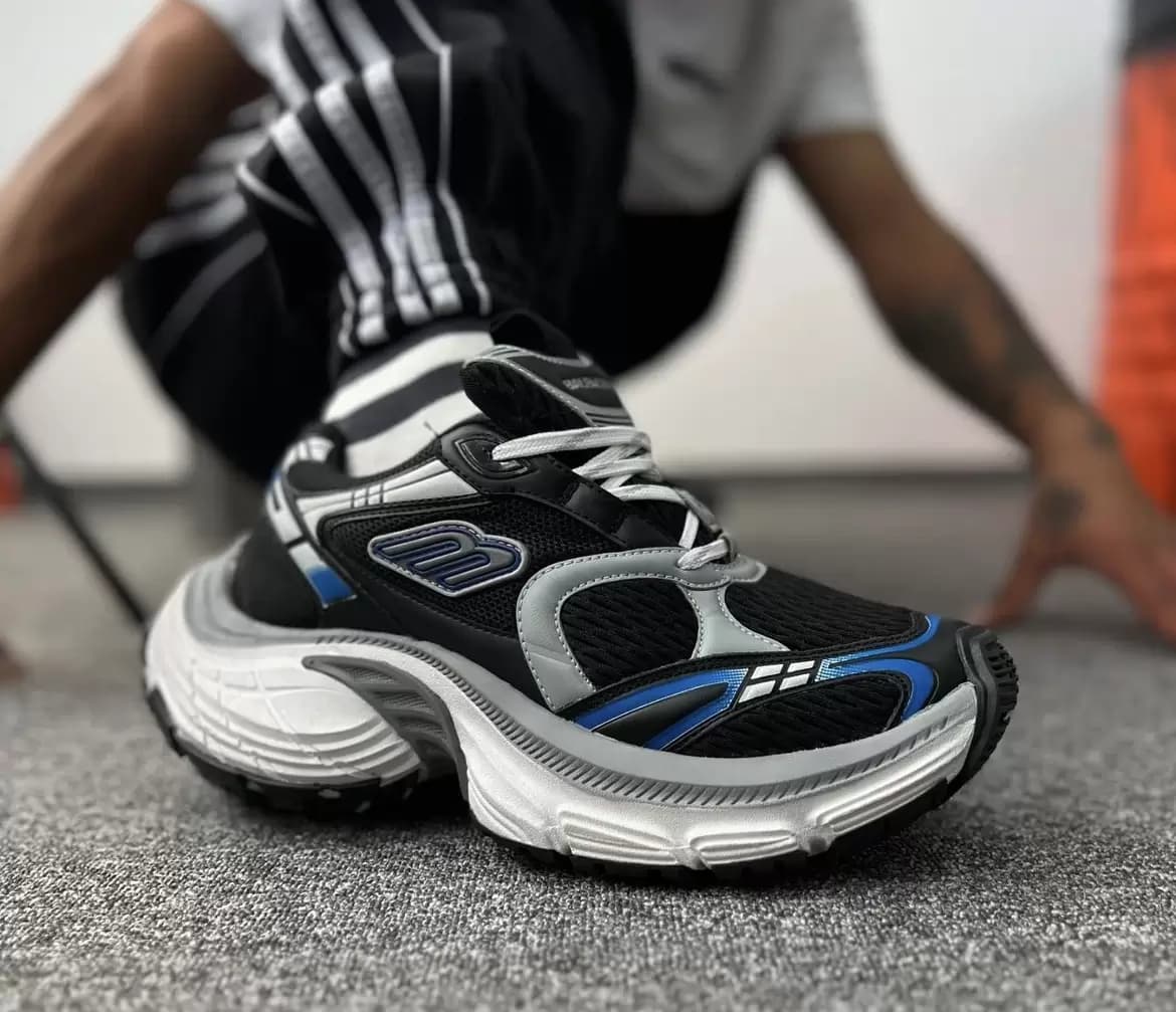 کتونی مردانه بالانسیگا BALENCIAGA 10XL مشکی آبی — تصویر ۵