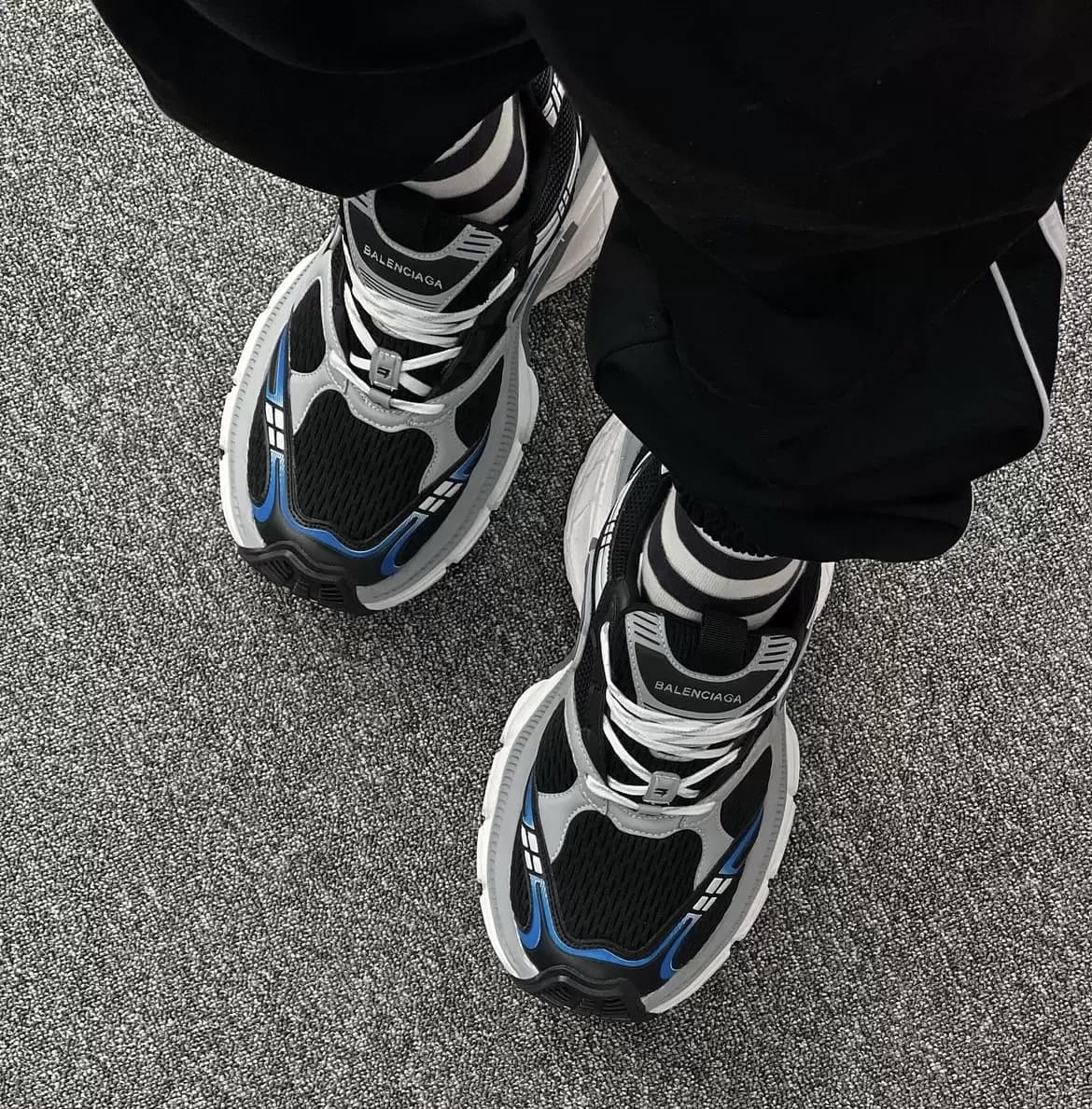 کتونی مردانه بالانسیگا BALENCIAGA 10XL مشکی آبی — تصویر ۴