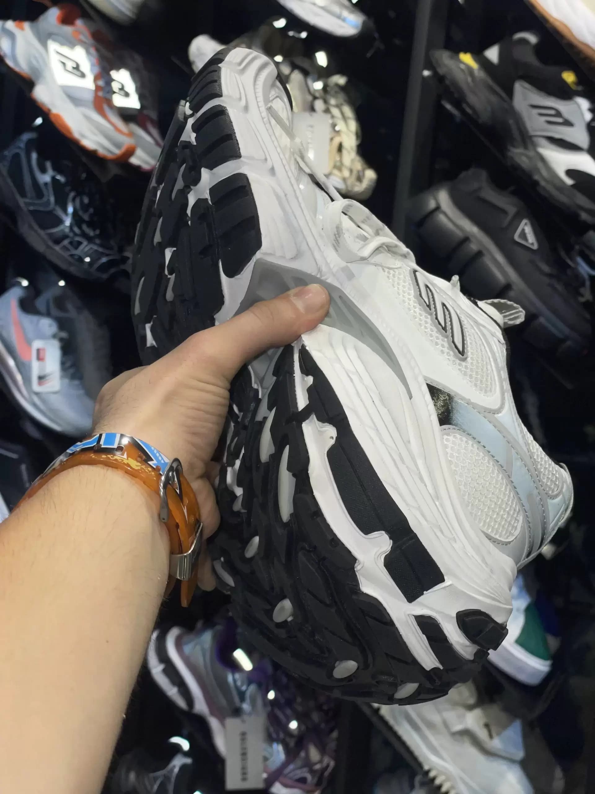 کتونی مردانه بالانسیگا BALENCIAGA 10XL سفید فسفری — تصویر ۵