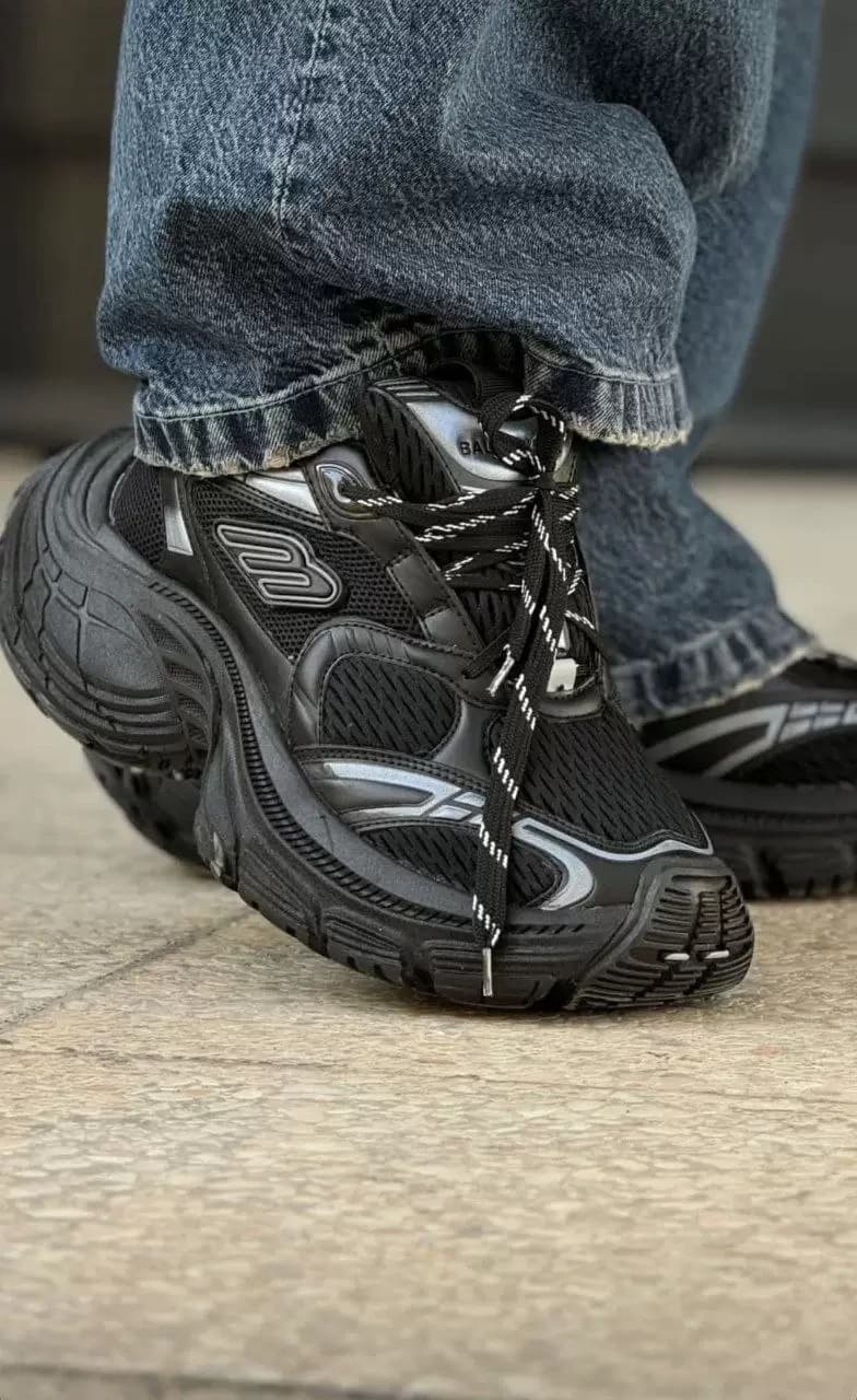 کتونی مردانه بالانسیگا BALENCIAGA 10XL مشکی طوسی — تصویر ۳