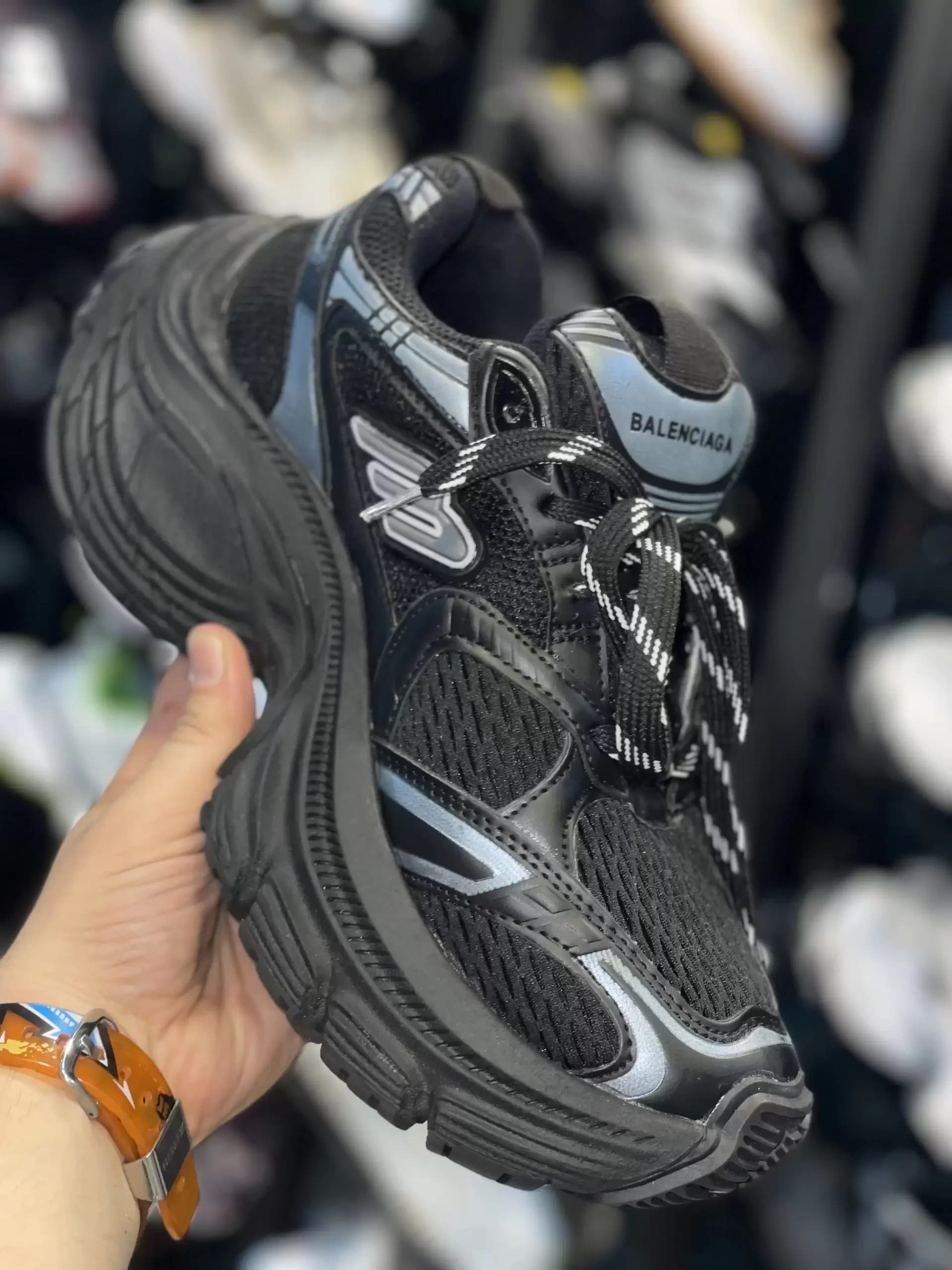 کتونی مردانه بالانسیگا BALENCIAGA 10XL مشکی طوسی — تصویر ۲