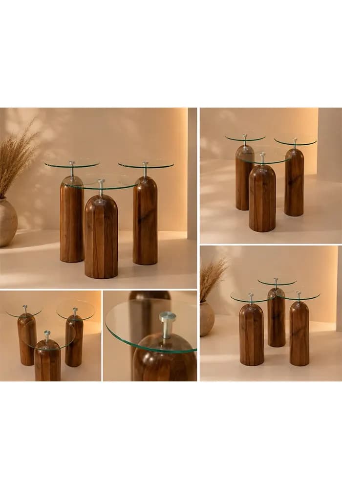 میز عسلی پایه گردویی — تصویر ۲