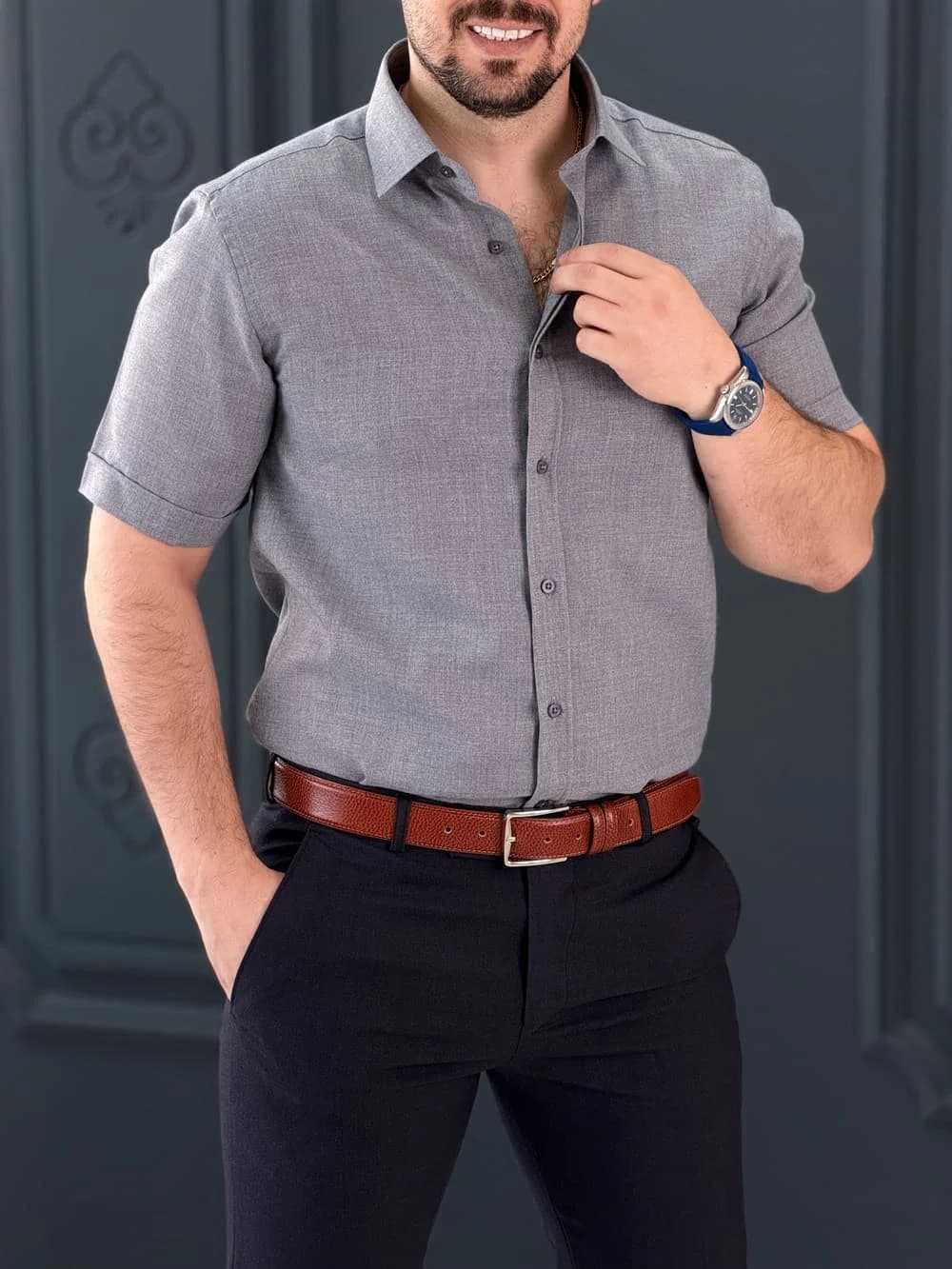 پیراهن 031655 VICO خاکستری