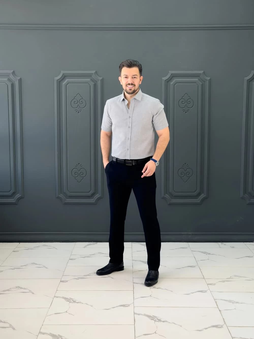 پیراهن 031655 VICO طوسی — تصویر ۳