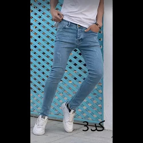 شلوار اسکینی آبی
