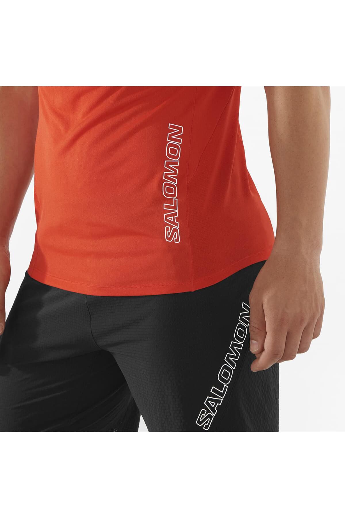 تی شرت ورزشی سالومون مردانه پارچه نارنجی اسپرت راسته Regular/رگولار بیسیک Casual / کژوال | Salomon TYB1131636140412388 VN — تصویر ۴