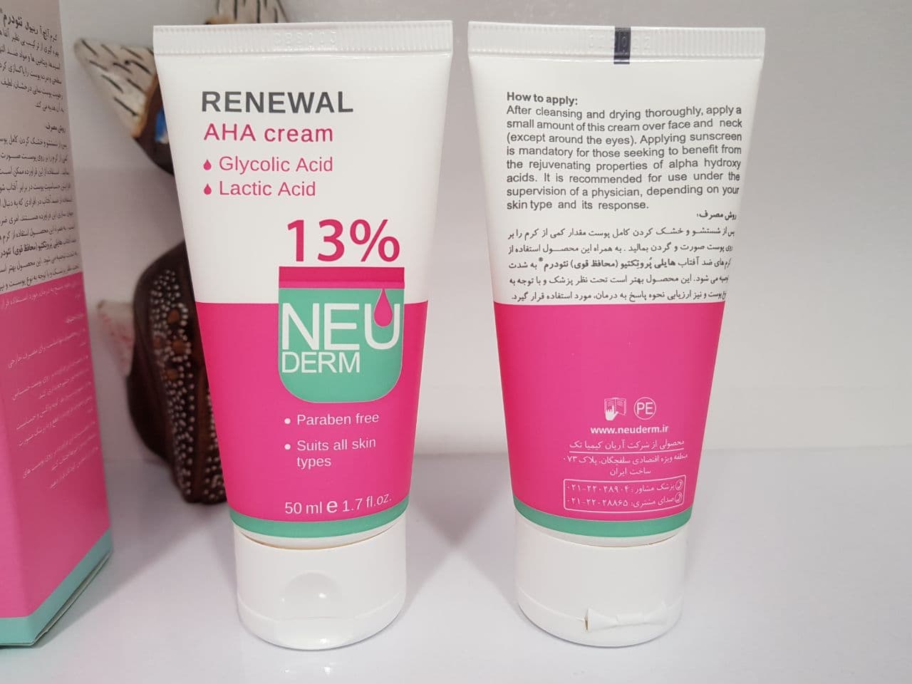 کرم لایه بردار نئودرم NEUDERM مدل Renewal AHA 13% حجم 50 میل — تصویر ۳