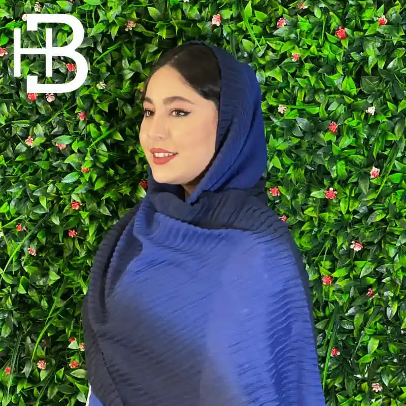 شال پلیسه آبی oof — تصویر ۲