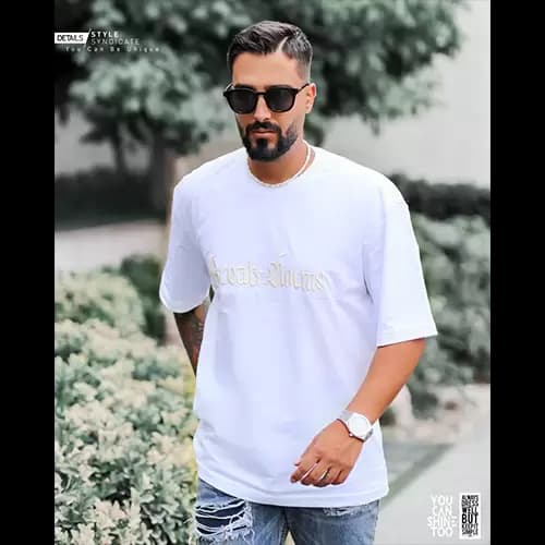 تیشرت مردانه نخ پنبه گلدوزی — تصویر ۸