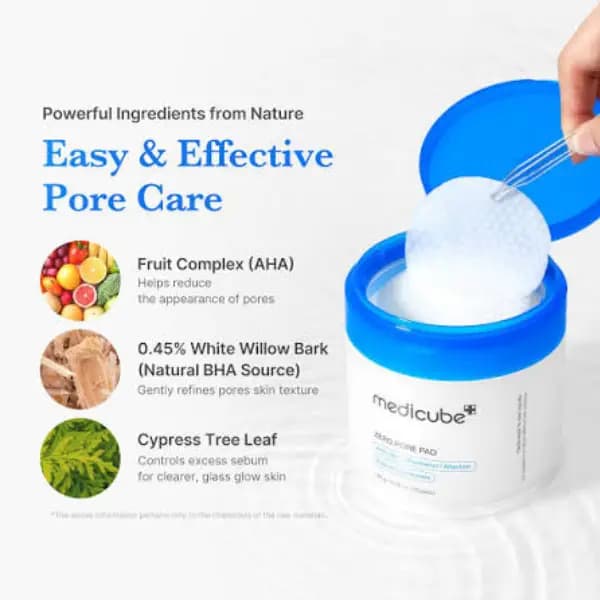 پد تونر لایه بردار و پاک کننده منافذ مدیکوب Medicube Zero Pore Pad — تصویر ۴