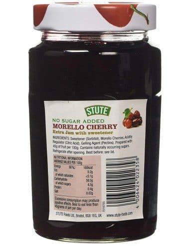 مربا آلبالو بدون قند استوت Stute No Sugar Added Morello Cherry Extra Jam — تصویر ۲