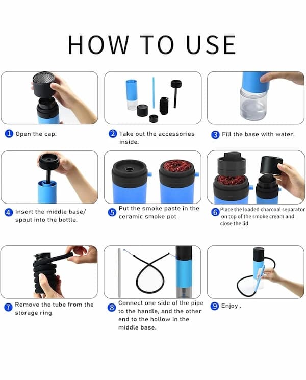قلیان مسافرتی مدل HOOKAH — تصویر ۵
