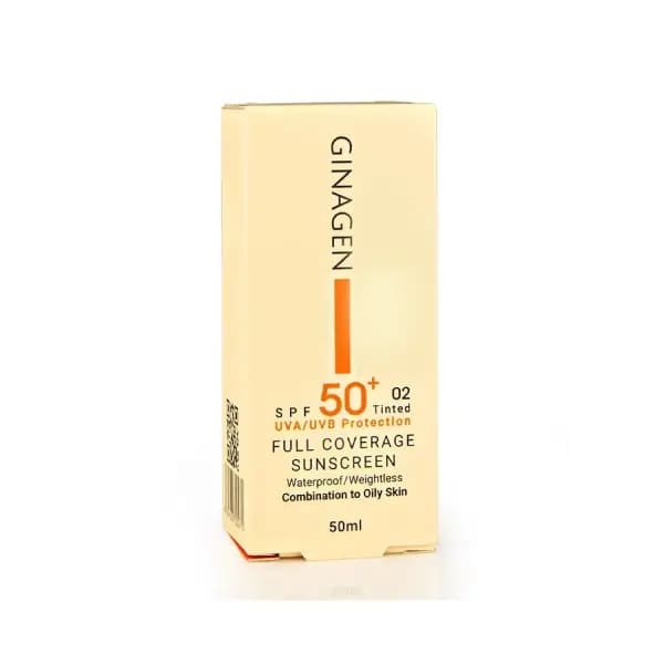 کرم ضد آفتاب SPF 50 ژیناژن مخصوص پوست چرب و مختلط رنگی 01 02 03 — تصویر ۳