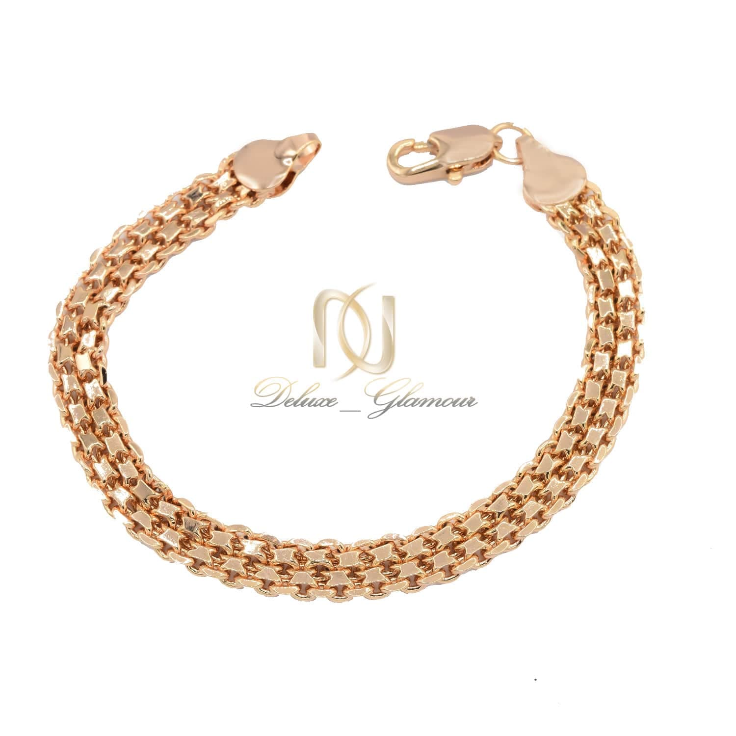 دستبند زنانه استیل رزگلد درجه یک ds-n867