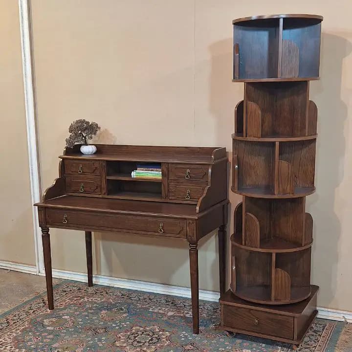 ست میز تحریر و کتابخانه چرخشی فیلبندشاپ مدل 837751 — تصویر ۲