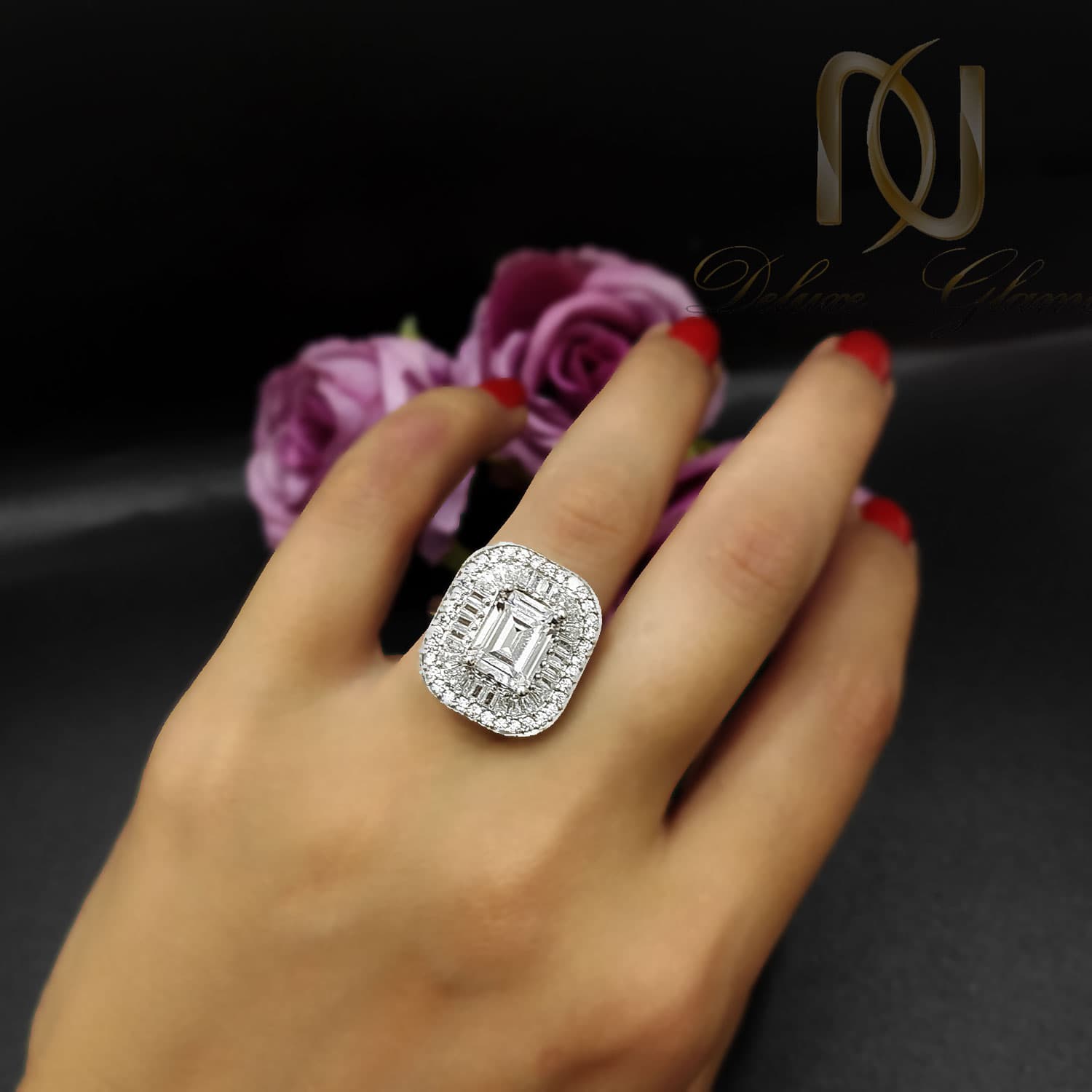 انگشتر نقره جواهری زنانه طرح جدید rg-n723 — تصویر ۲
