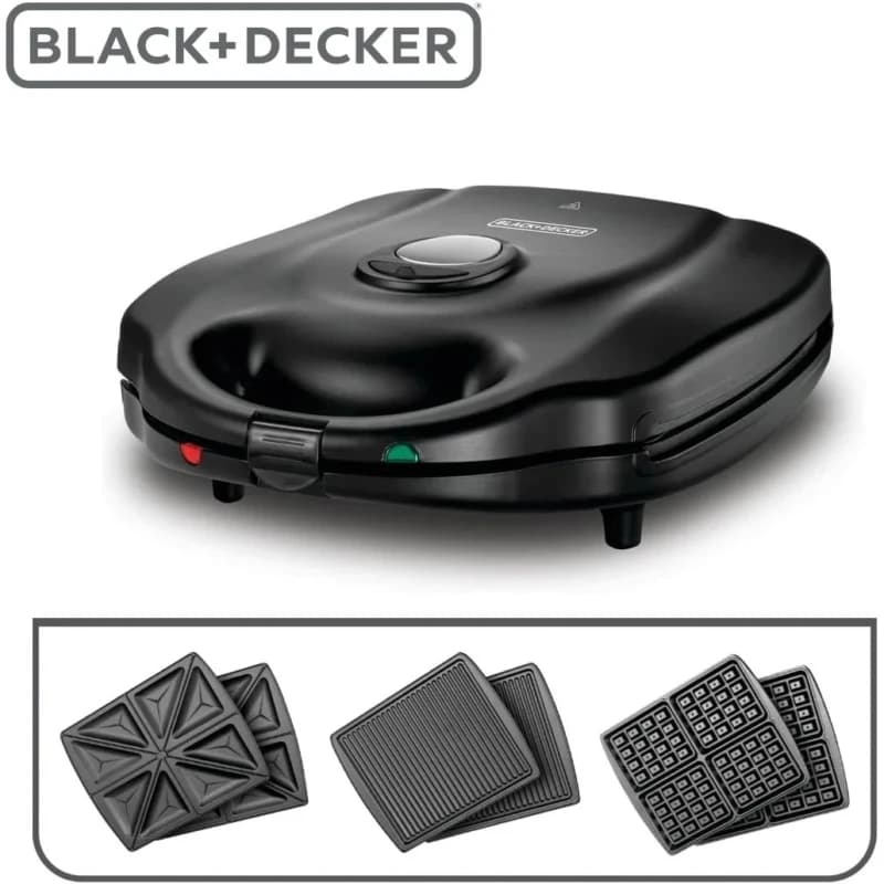 ساندویچ ساز بلک اند دکر مدل Black+Decker TS4130 با صفحات نچسب | 4 ساندویچ — تصویر ۴