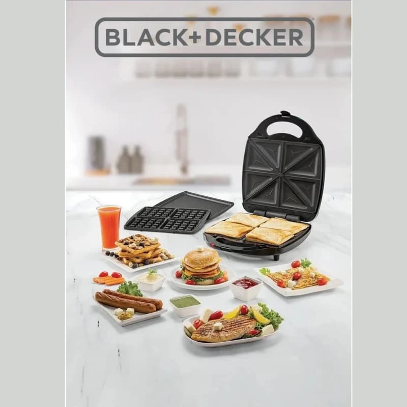 ساندویچ ساز بلک اند دکر مدل Black+Decker TS4130 با صفحات نچسب | 4 ساندویچ — تصویر ۸