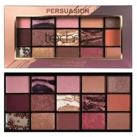 پالت سایه چشم ۱۵ رنگ پرسوئژن تکنیک برنزی و شرابی Technic Persuasion Eyeshadow Palette — تصویر ۲