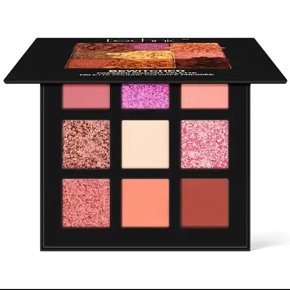 پالت سایه چشم 9 رنگ بیویچد تکنیک رزگلد و صورتی Technic Bewitched Pressed Pigment Palette
