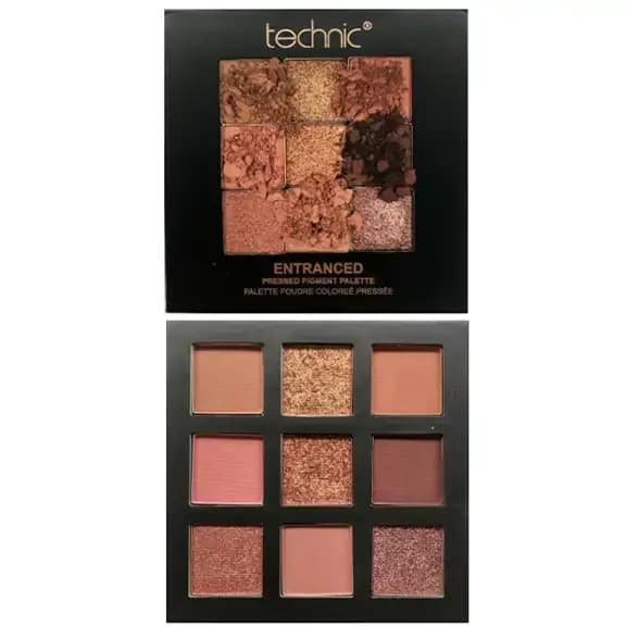 پالت سایه چشم ۹ رنگ اینترنسد تکنیک Technic Entranced Pressed Pigment Palette