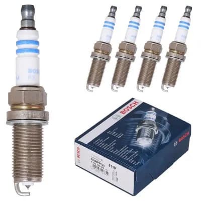 شمع موتور پژو 405 SLX پایه بلند دبل پلاتینیوم سوزنی لیزری بوش کد 8110-FR8MPP33X
