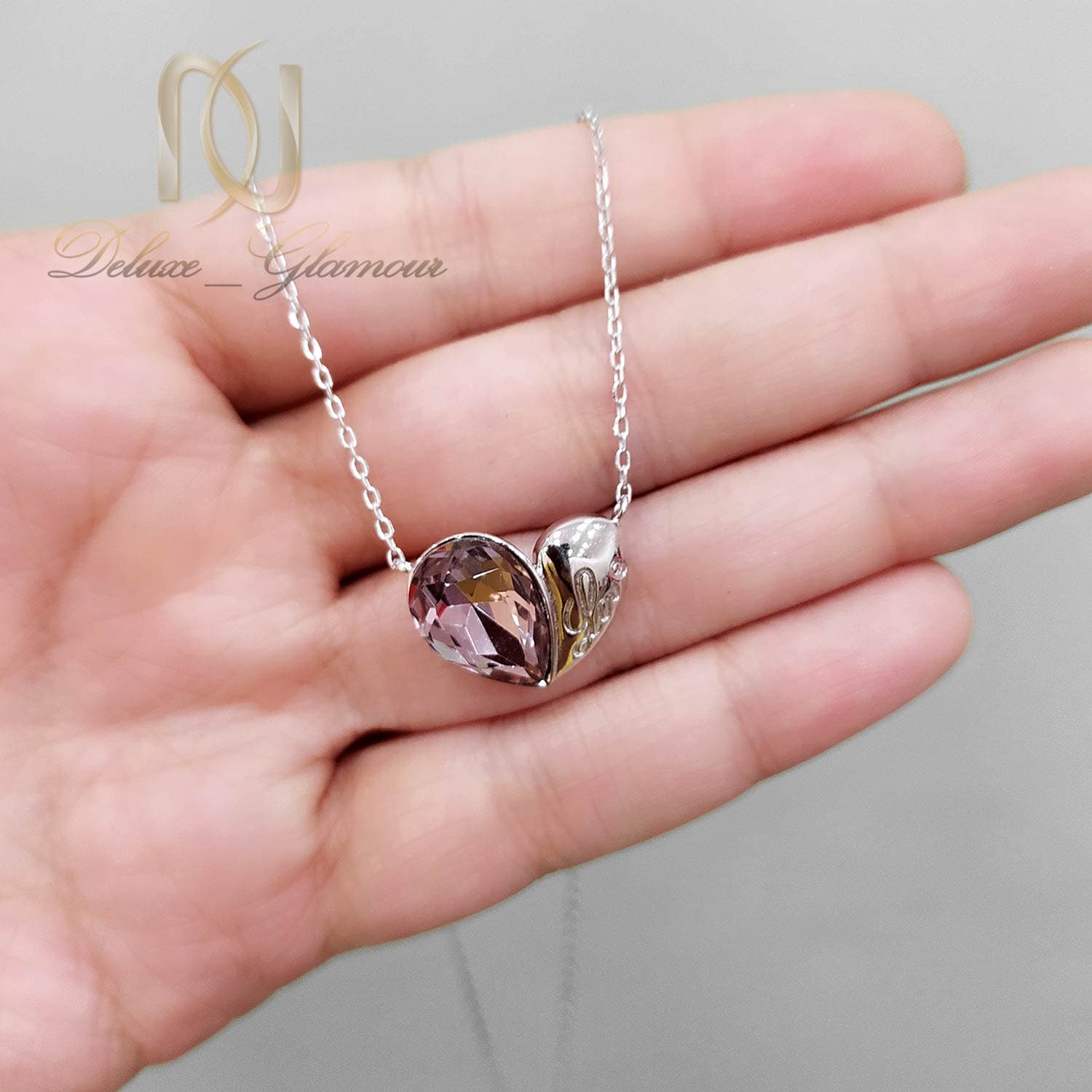 گردنبند swarovski نقره زنانه طرح قلب nw-n753 — تصویر ۲