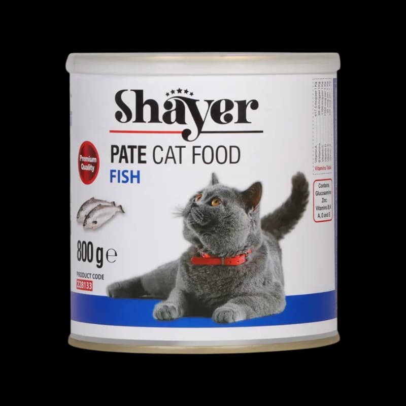 کنسرو پته گربه شایر با طعم ماهی 800g Shayer Fish
