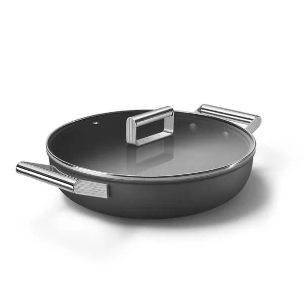 ماهیتابه اسمگ رنگ مشکی مدل CKFD2811 سایز 28 سانتی متر — تصویر ۲