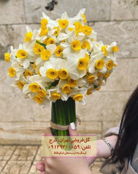 سبد گل نرگس خاص در گلفروشی مهرآباد جنوبی