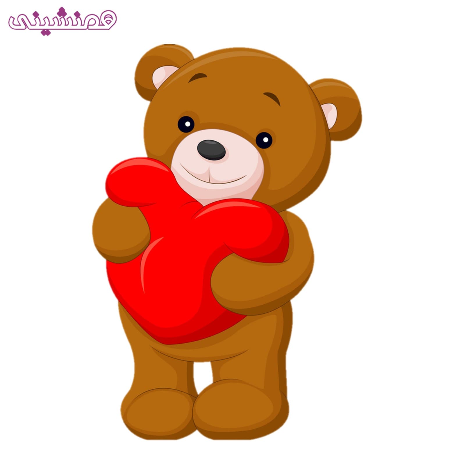 استند چوبی تدی با قلب مناسب ولنتاین و روز عشق
