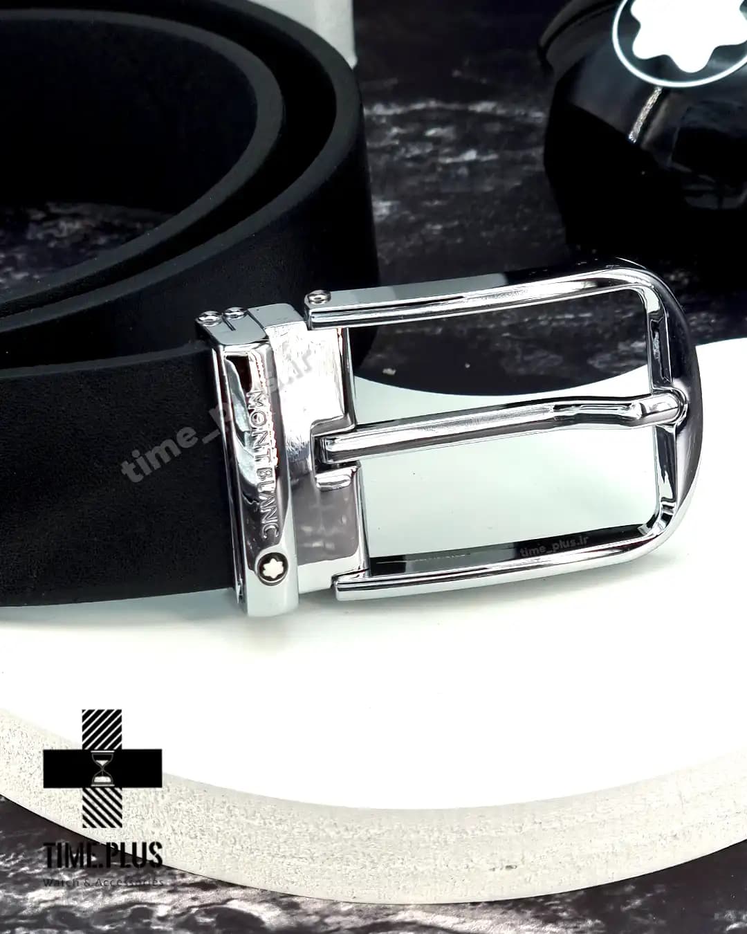 کمربند Montblanc سگک نقره ای — تصویر ۳