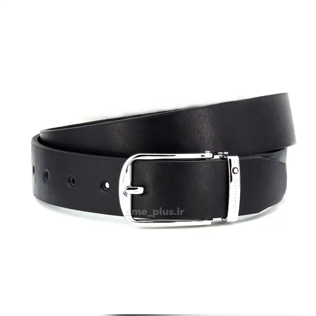 کمربند Montblanc سگک نقره ای