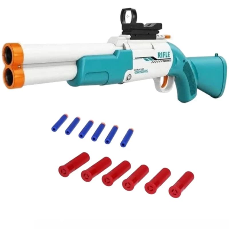 تفنگ بازی شاتگان دوربین دار پوکه پران با تیر ابری مدل Super Gun BT6022 — تصویر ۳