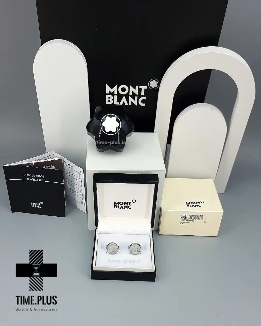 دکمه سردست Montblanc نقره ای — تصویر ۲