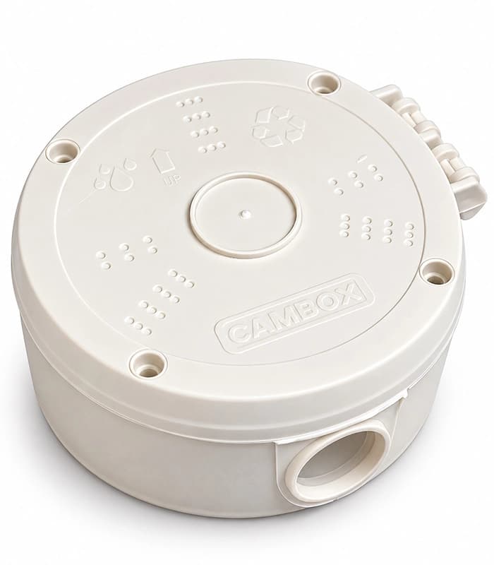 جعبه تقسیم روکار دوربین مداربسته گرد سایز14 CAM BOX لولایی — تصویر ۲