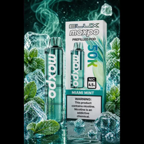 کارتریج پاد یکبار مصرف مکسپو نعنا میامی 50000 پاف Maxpo maimi mint pod cartridge