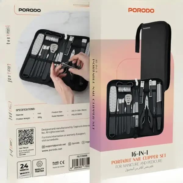 ست ۱۶ کاره مانیکور و پدیکور ناخن پرودو PDLFST8010BK — تصویر ۵