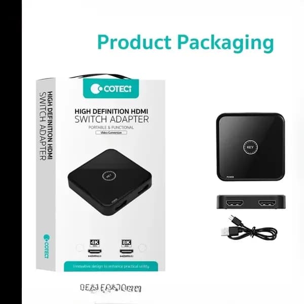 تبدیل و سوییچر 2 به 1 HDMI کوتتسی OF-036 — تصویر ۳