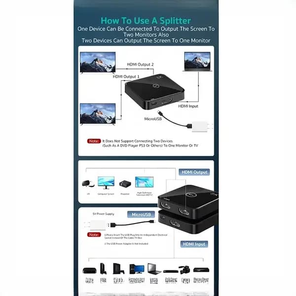 تبدیل و سوییچر 2 به 1 HDMI کوتتسی OF-036 — تصویر ۴