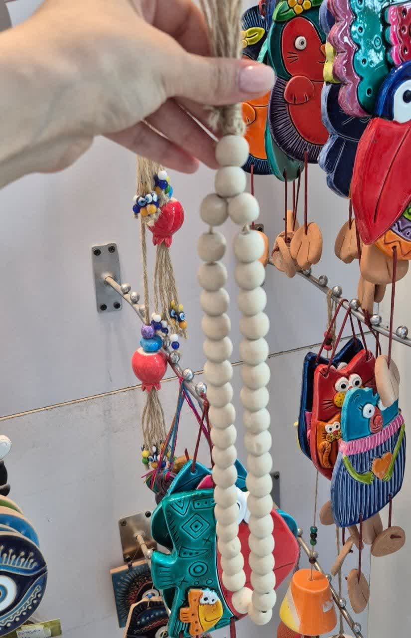 آویز مهره چوبی بوهمی — تصویر ۲