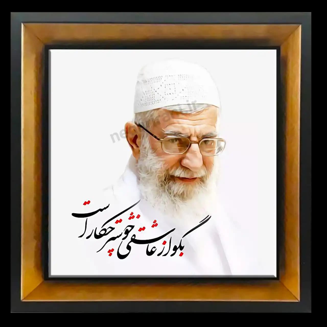 تابلو کاشی عکس رهبر شهید مدل 2V 7
