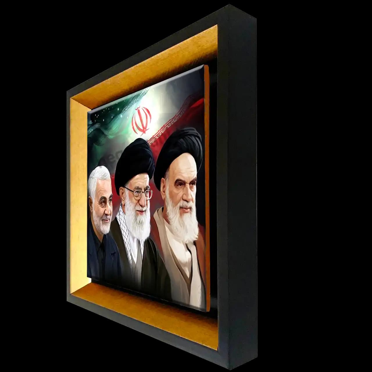 تابلو کاشی امام و رهبری و حاج قاسم مدل 2Y 1 — تصویر ۲